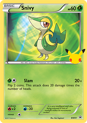 Snivy 25th Anniversary Pokemon TCG