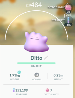 Ditto Pokemon GO