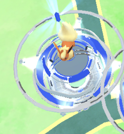 What do the blue orbs on Gyms mean in Pokemon GO?